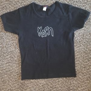 Women's KoRn rhinestone shirt